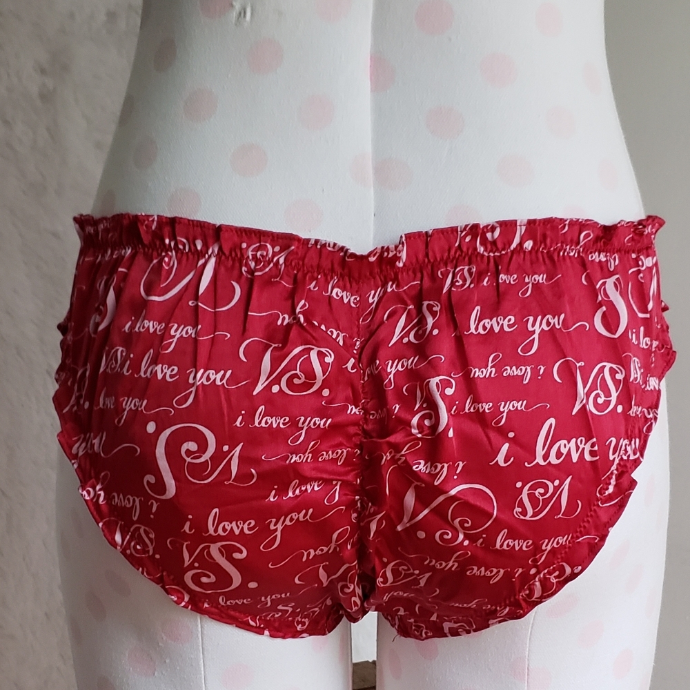 Victorias secret 100% silk panties. Red love